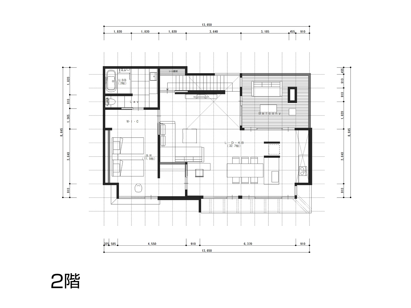 【川崎中原】の間取り2F
