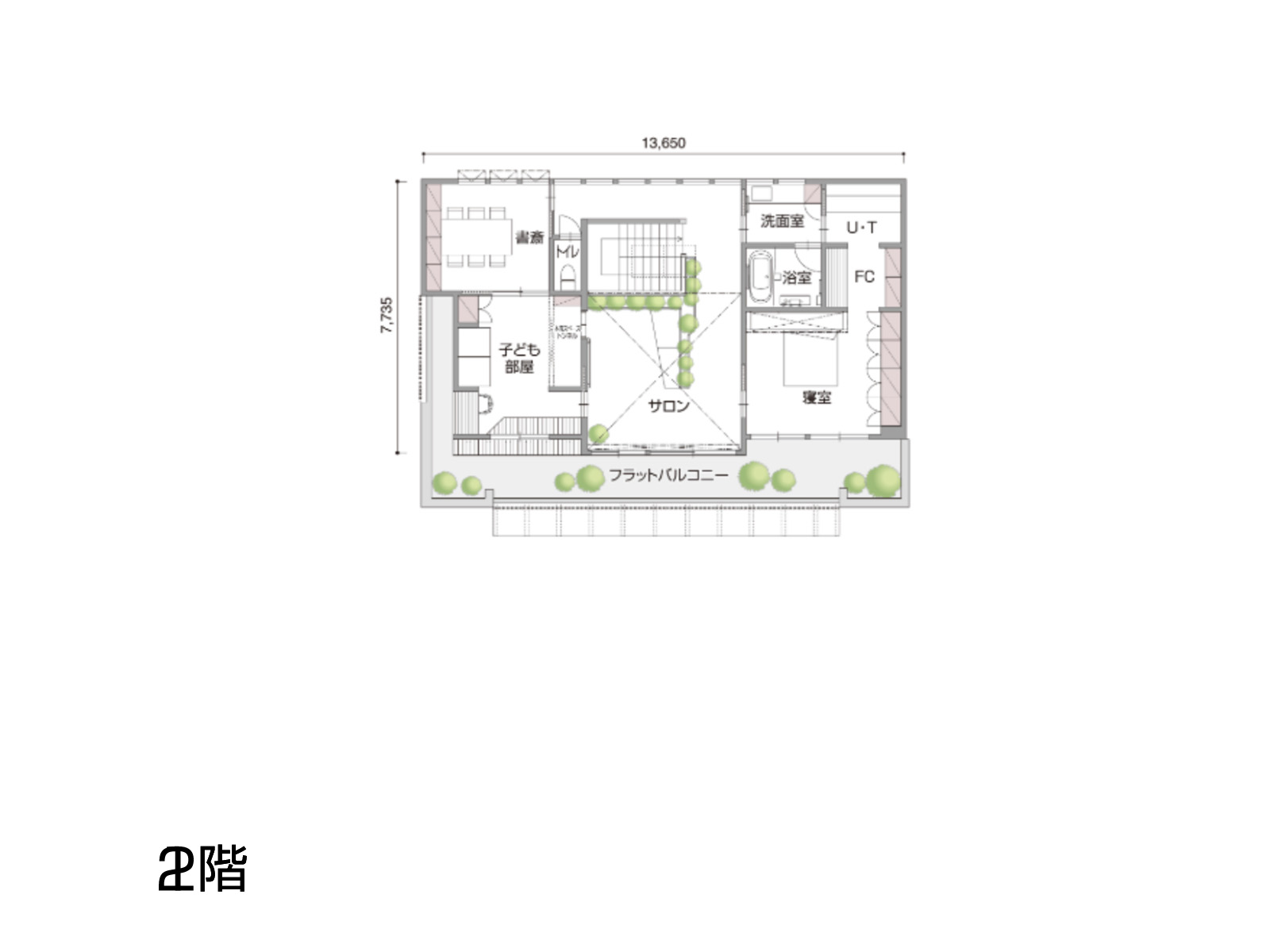 【海老名】の間取り2F