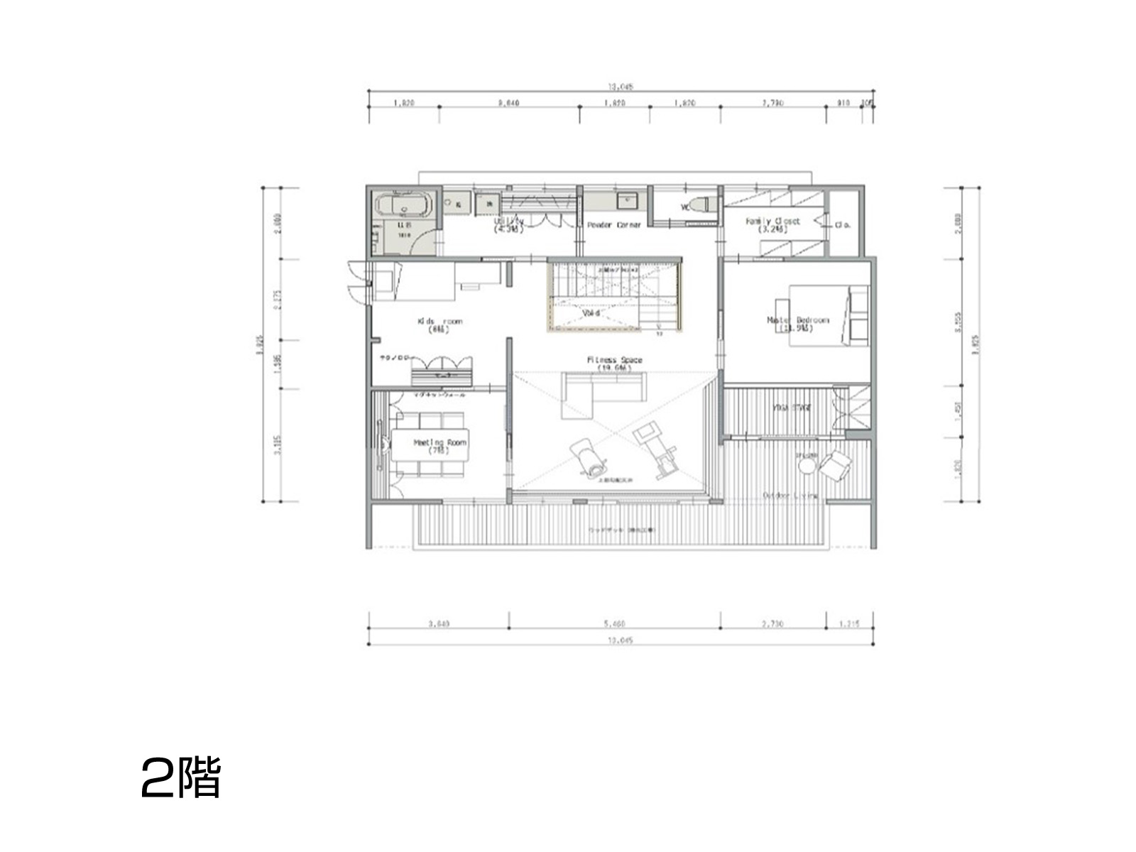 【高槻】の間取り2F