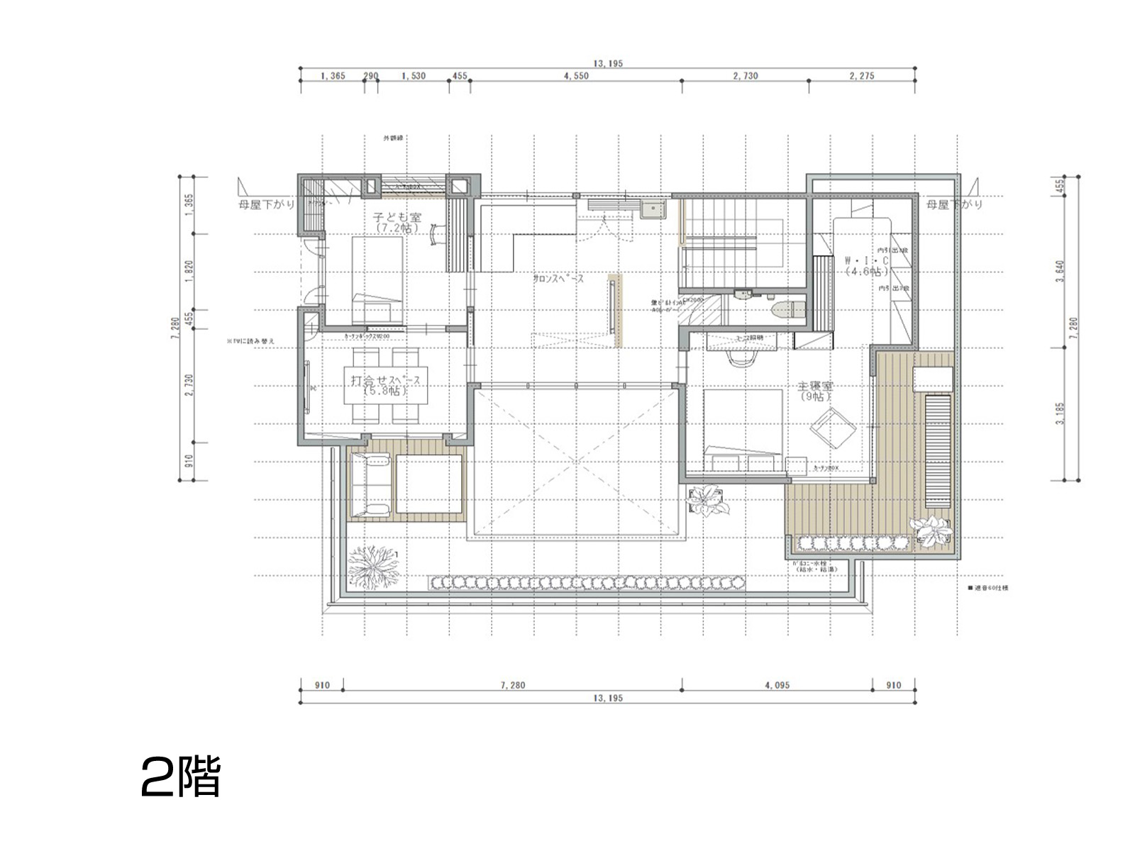 【新潟桜木インター】の間取り2F
