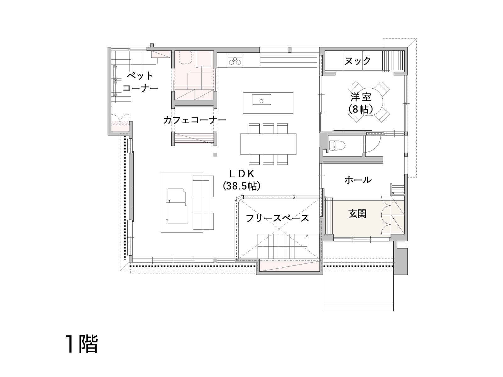 【川越】の間取り1F