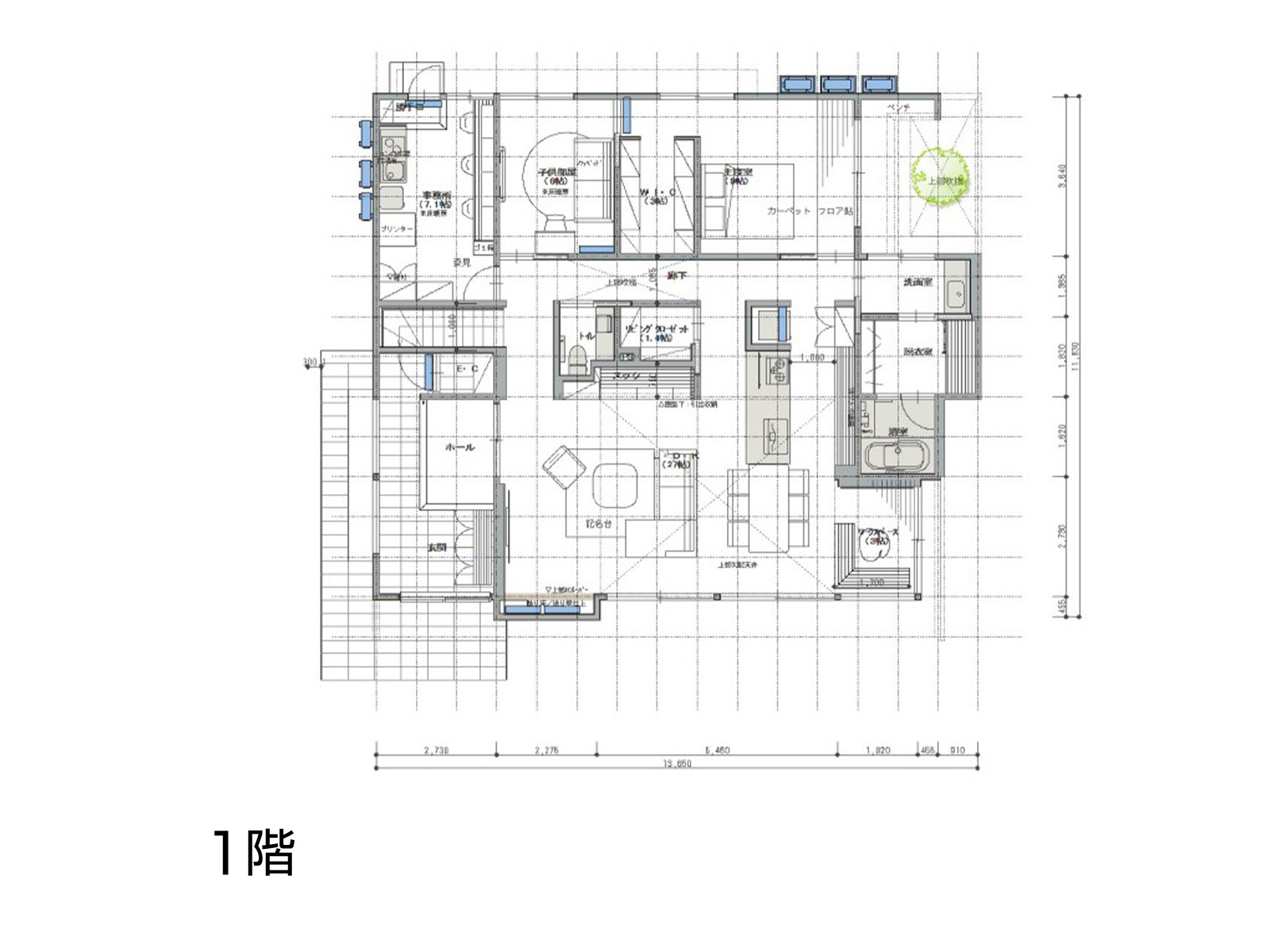 【ひびきの】の間取り1F
