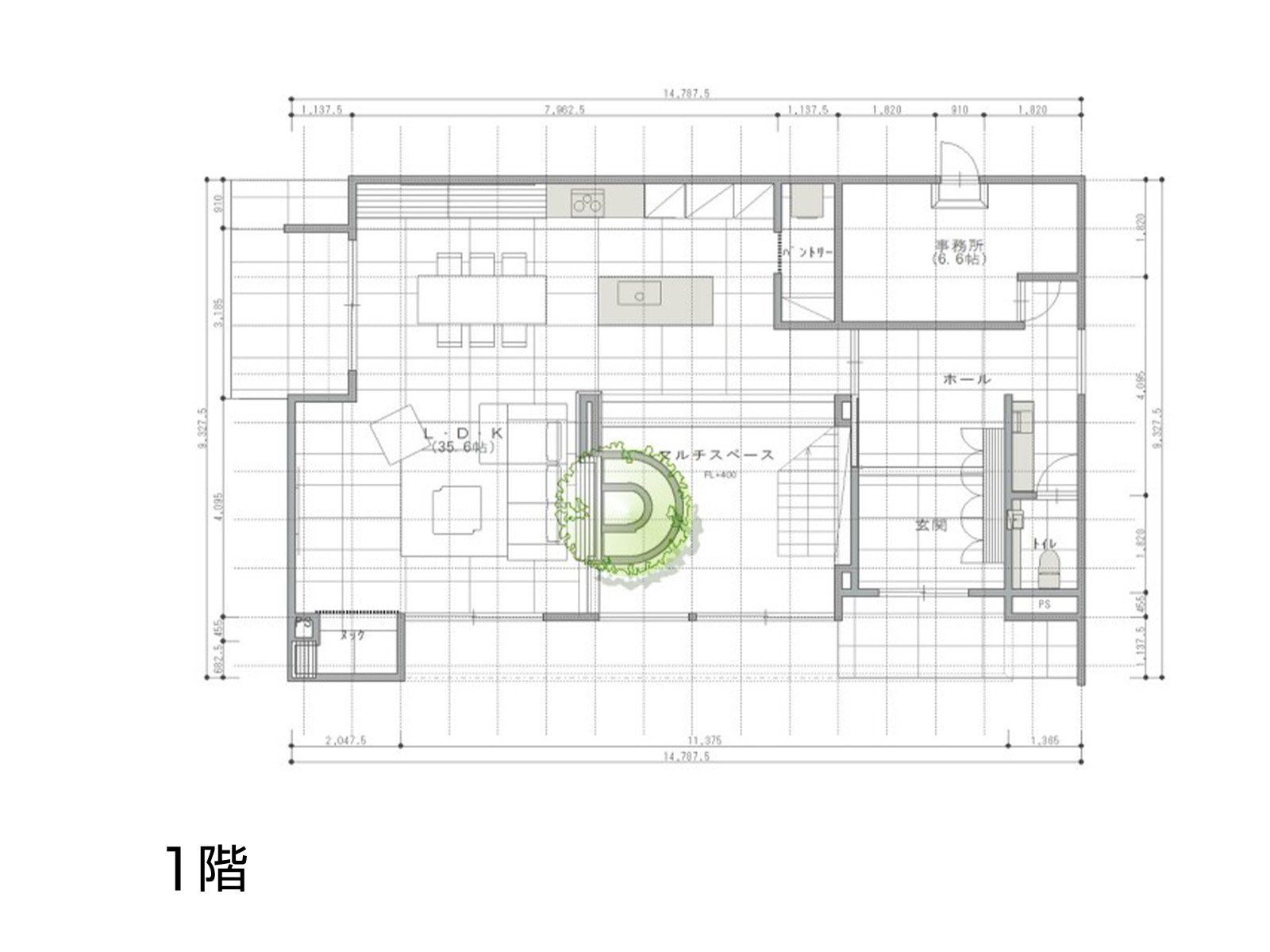 【加古川】の間取り1F