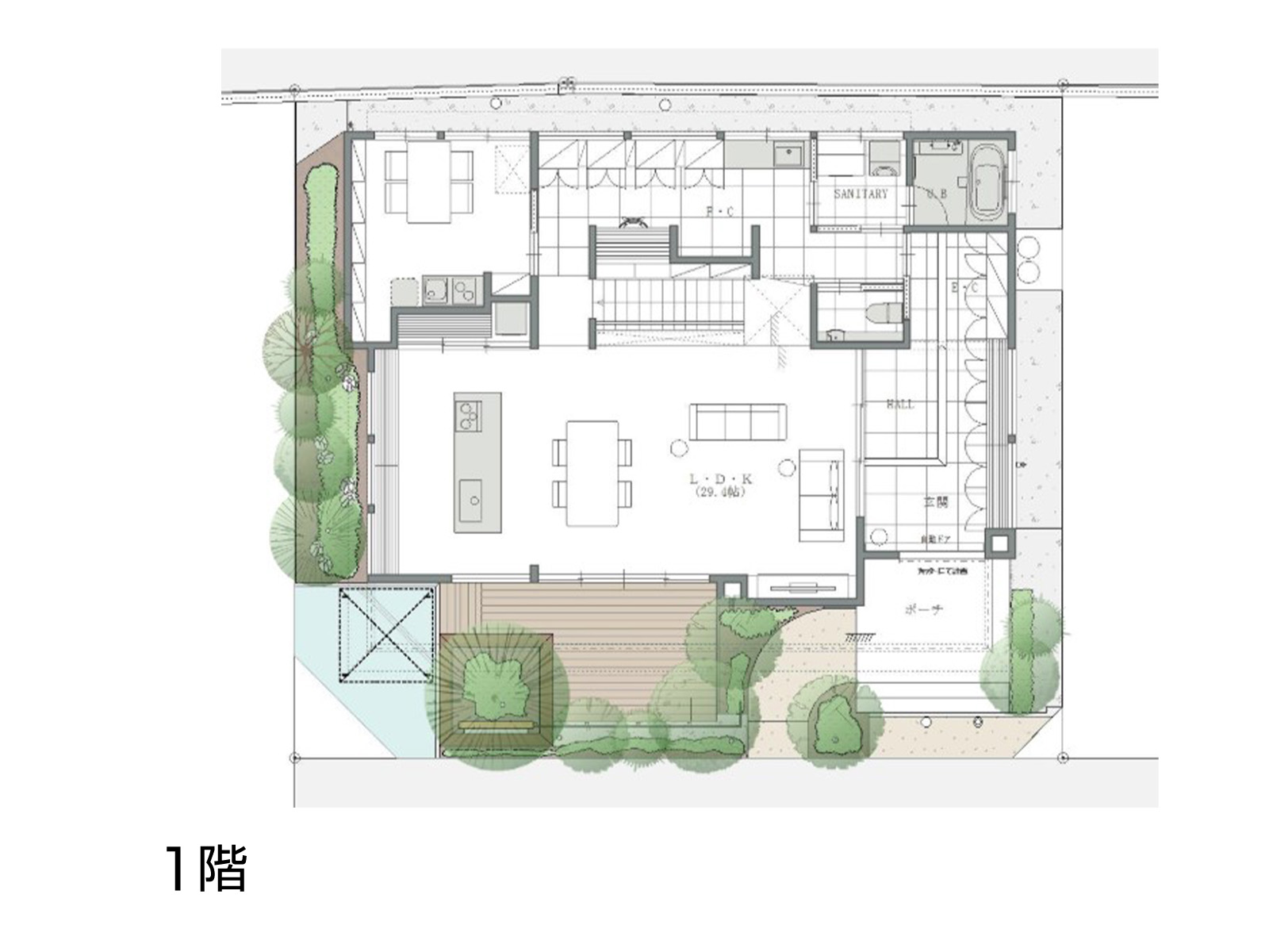 【堺美原】の間取り1F