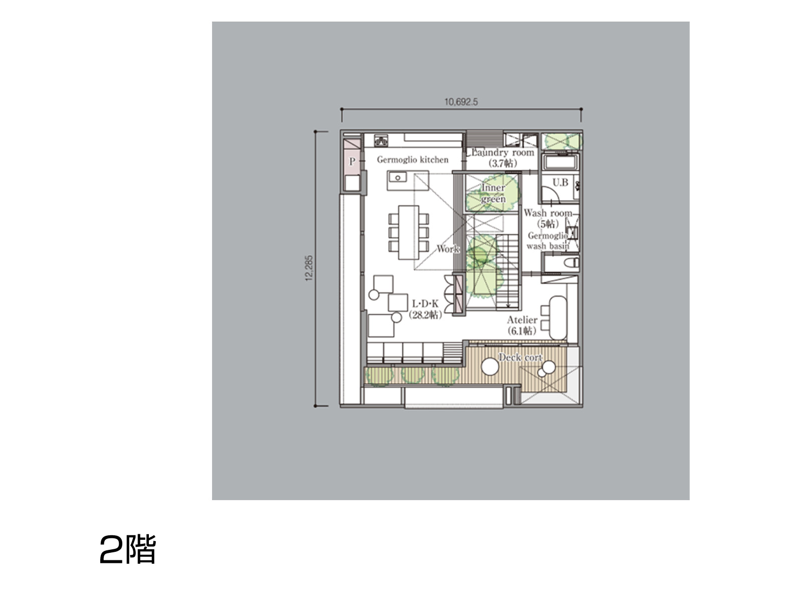 【西宮北口第一】の間取り2F