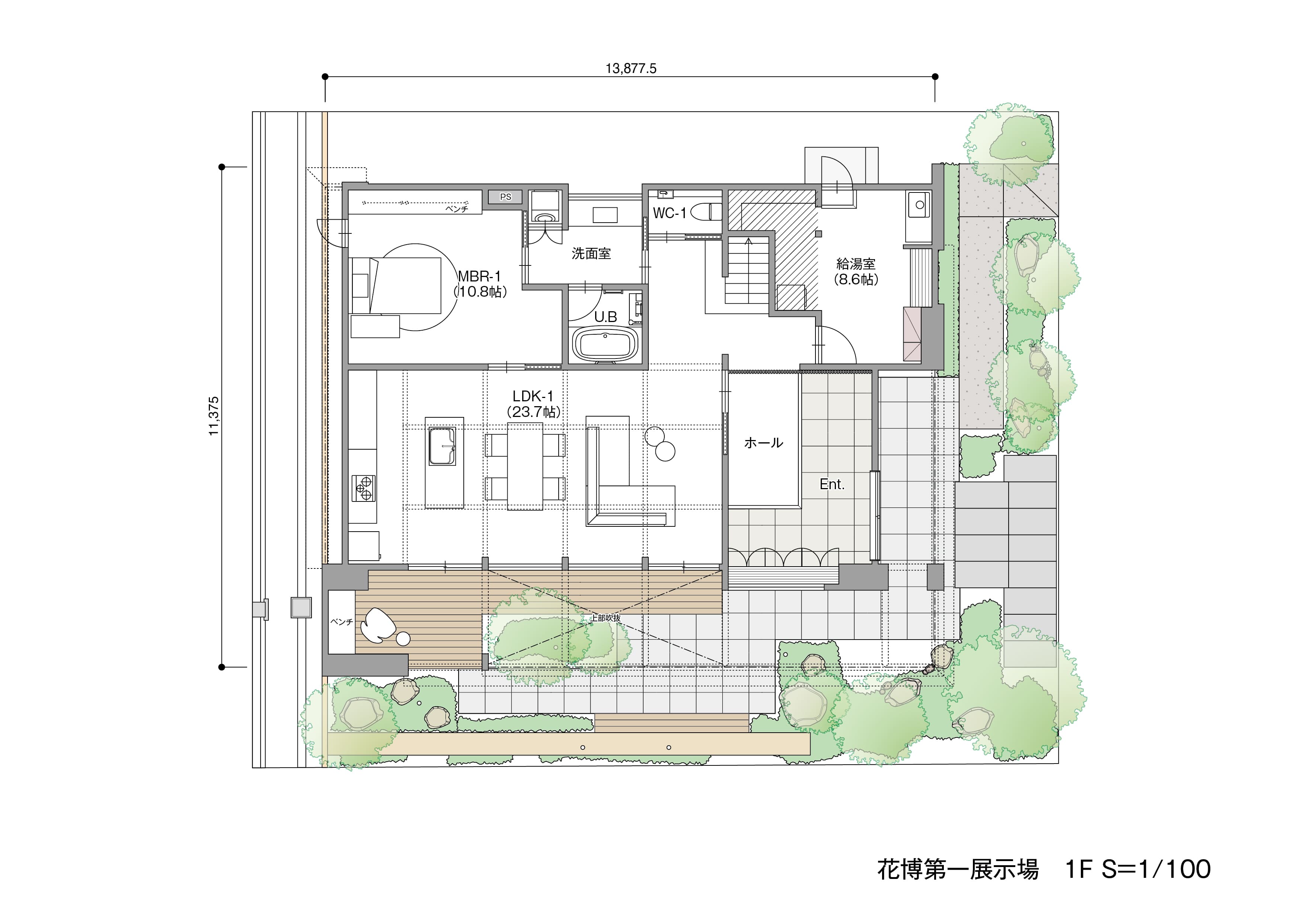 【花博第一】の間取り1F