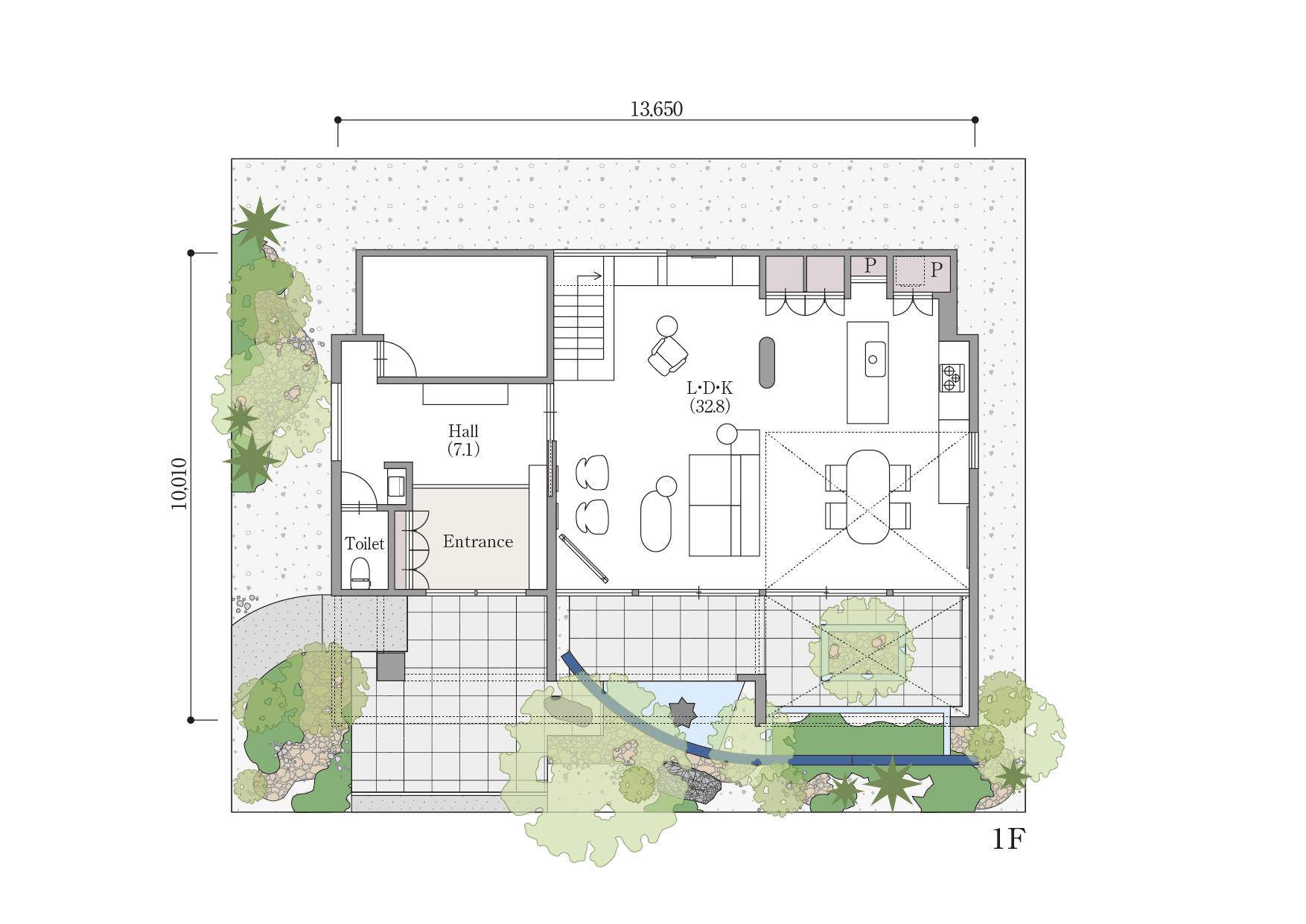 【富山住宅公園第二】の間取り1F