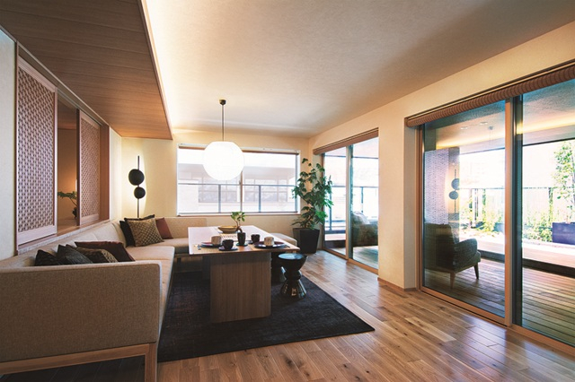 二世帯住宅のリビング