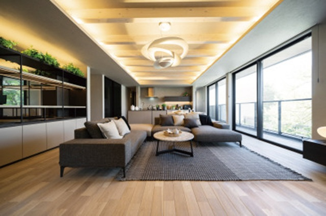 二世帯住宅のリビング