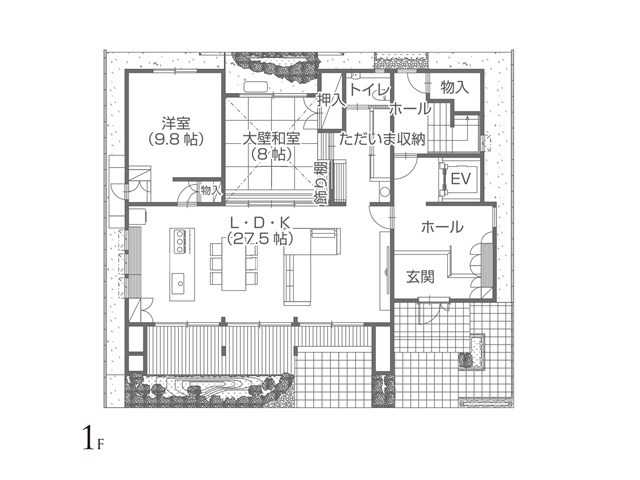 部分同居タイプの二世帯住宅の間取り