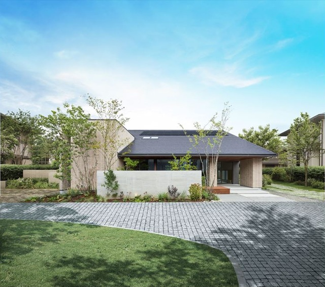 1.5階建ての家の外観