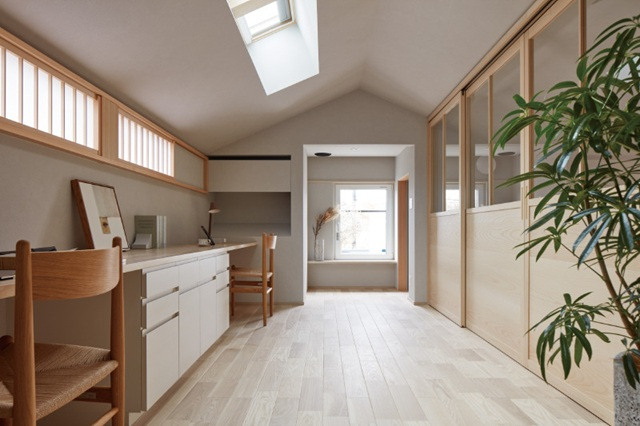 1.5階建ての家の上の階