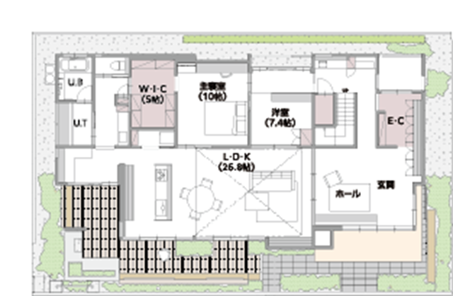1.5階建ての家の間取り