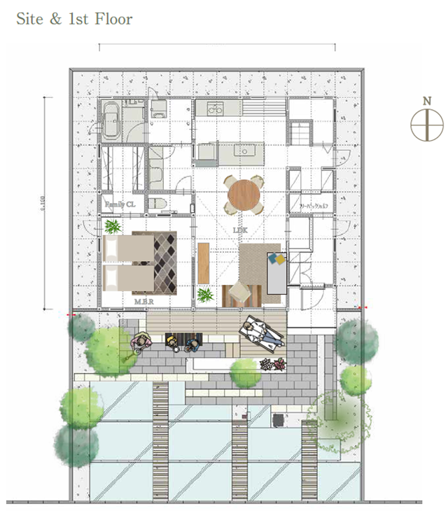 1.5階建ての家の間取り