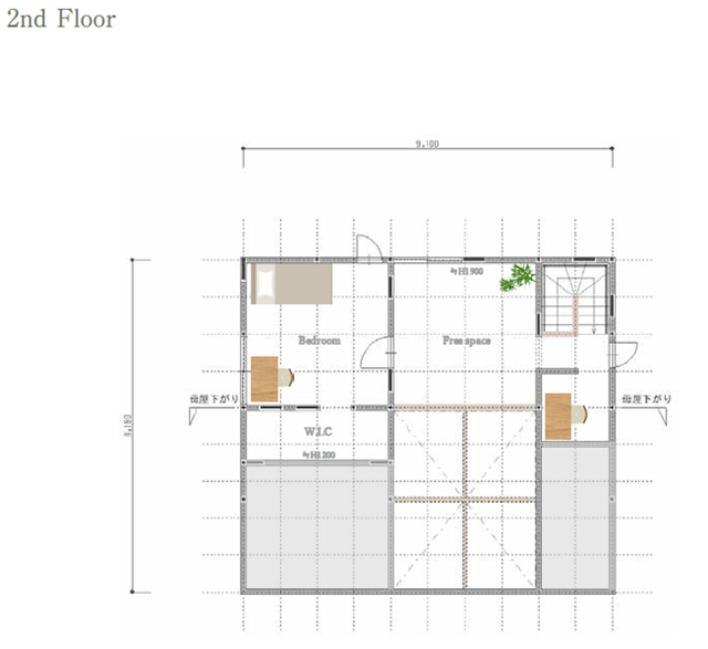 1.5階建ての家の間取り