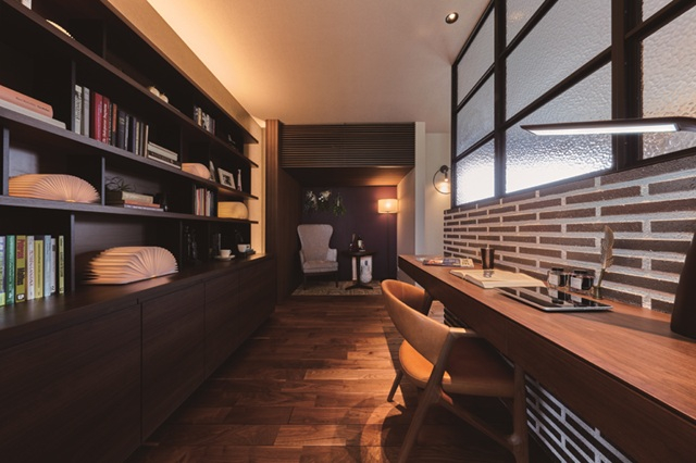 書斎横にあるヌック