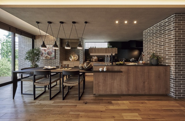 下がり天井（折り下げ天井）のあるリビング