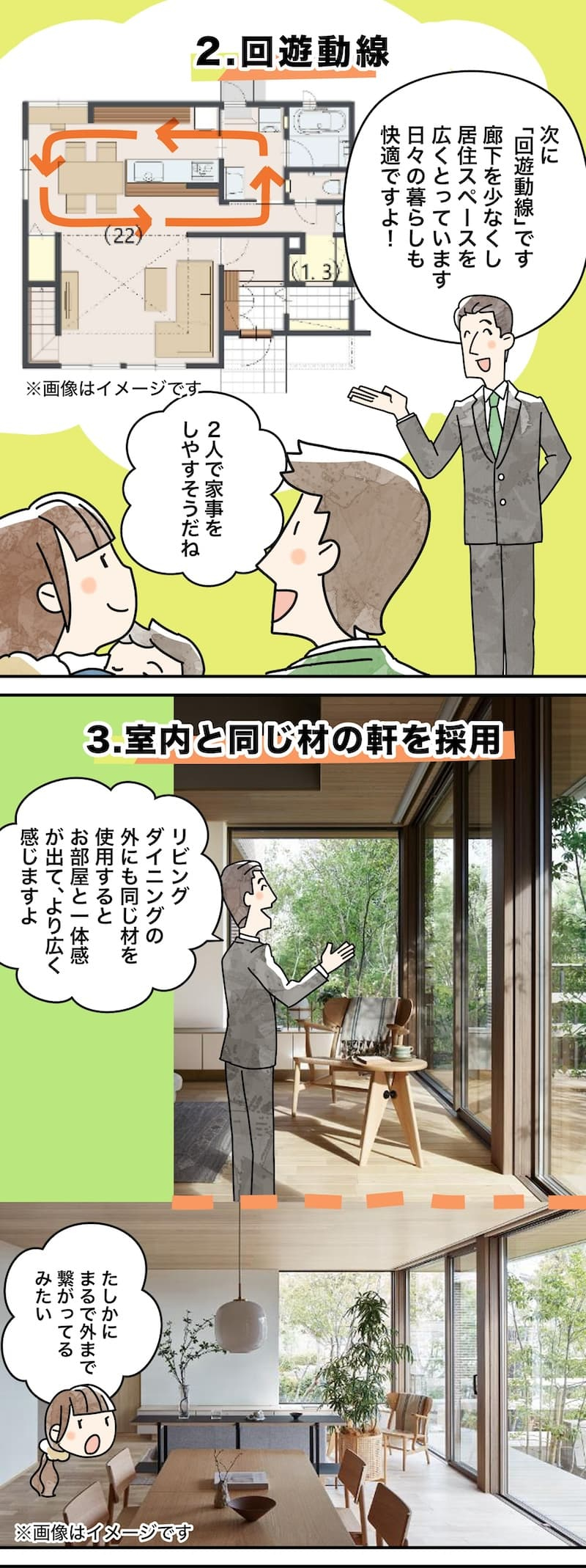 漫画でわかる！「初めての家づくり」㊿30坪台の理想の家づくり～プロに聞いた広く感じる設計の工夫～～2