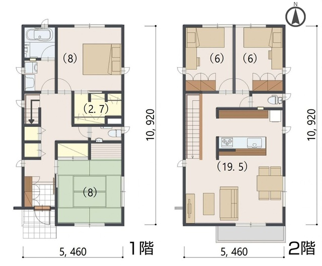 2階リビングがある家の間取り