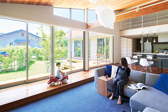 木のぬくもりにつつまれる平屋の住まい