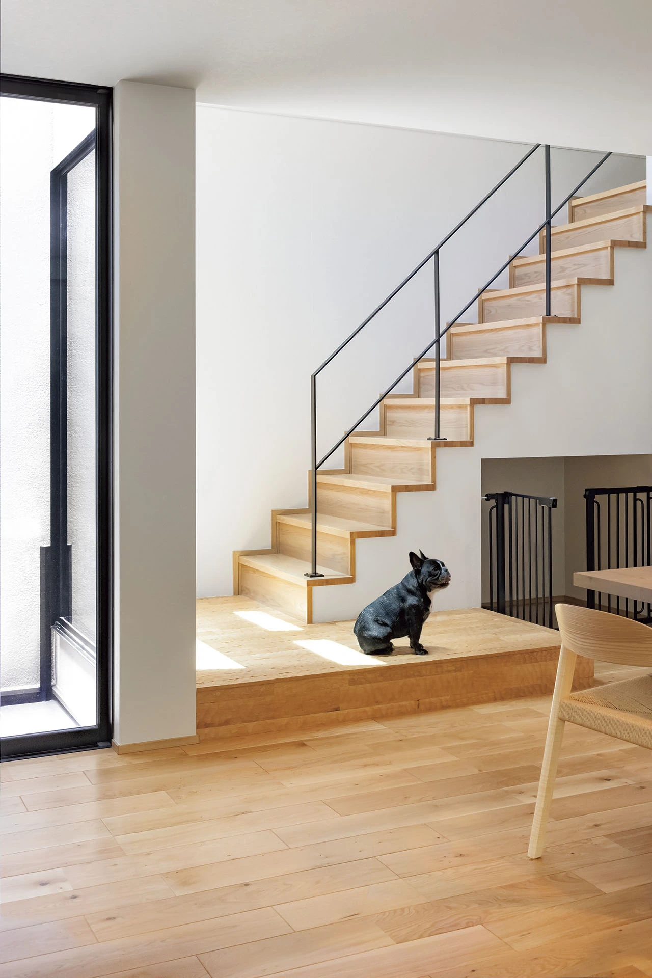 “遊ぶ庭”に隣接した階段