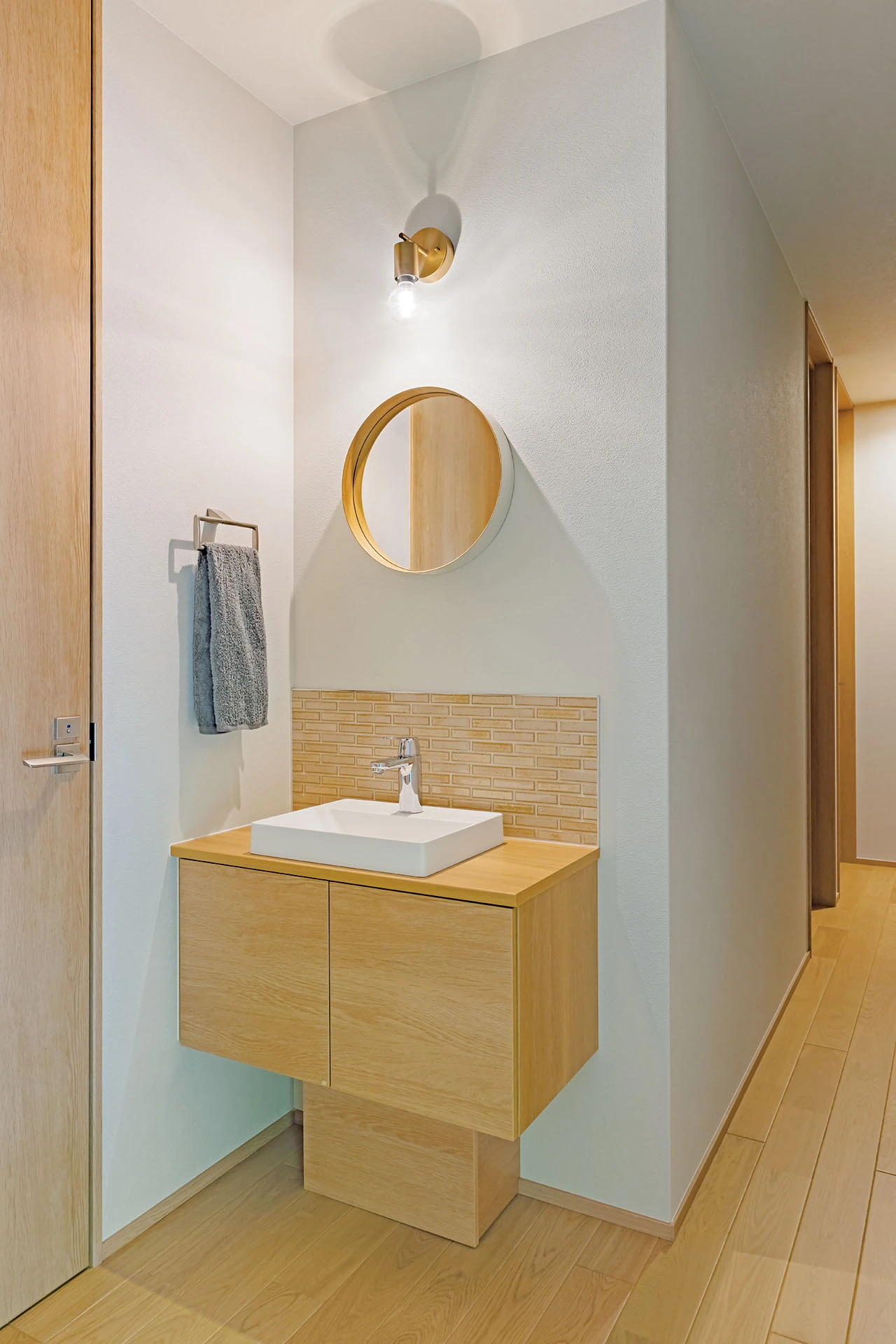 こだわりを詰めた手洗いコーナー