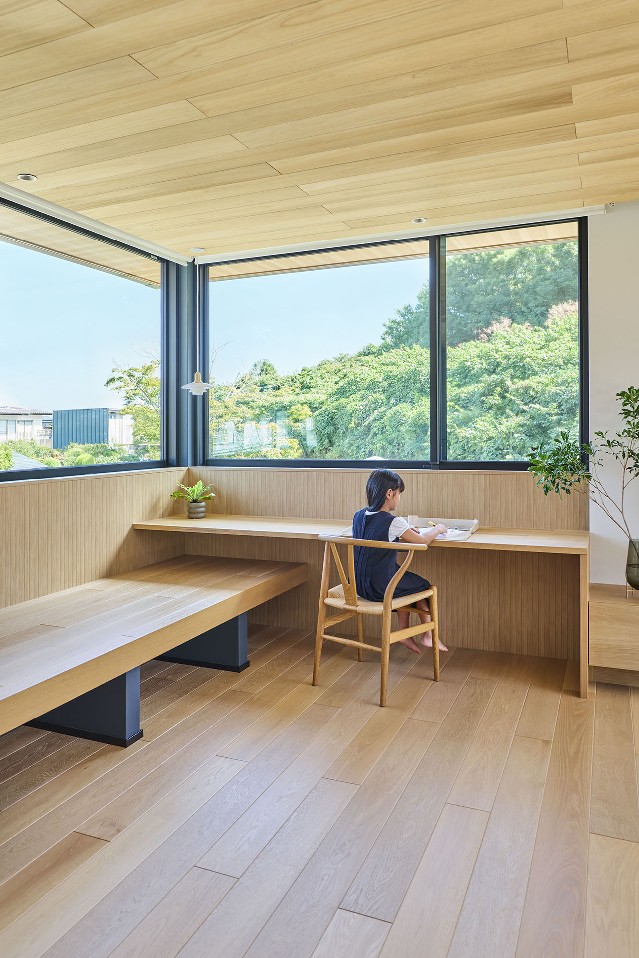 リビングに設けたスタディコーナー