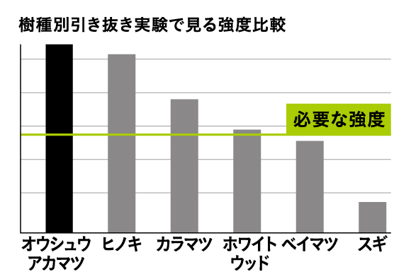 樹種別引き抜き実験で見る強度比較
