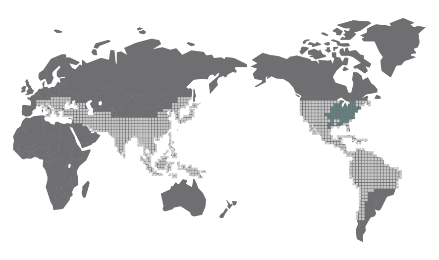 ウォルナットの生育域