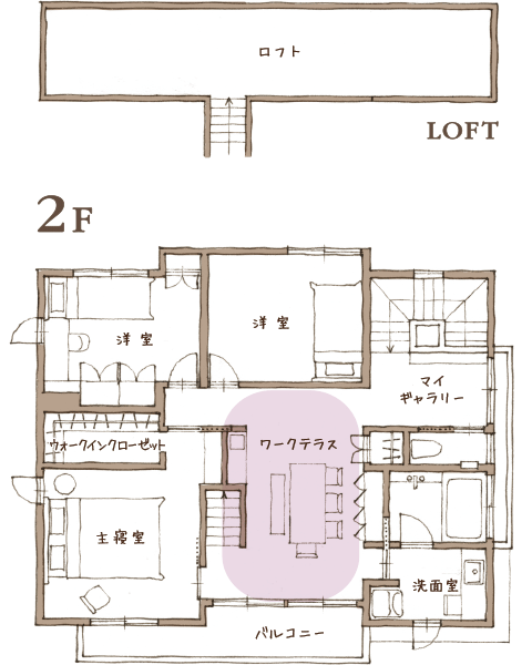 ココリビング　2Fプラン図